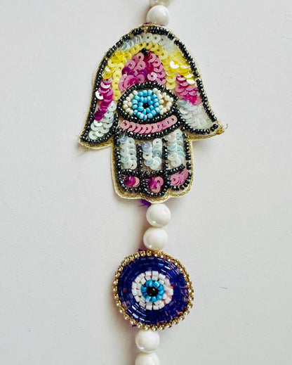 Hamsa Hand Festive Decor Hanging | 13 x 2 inches