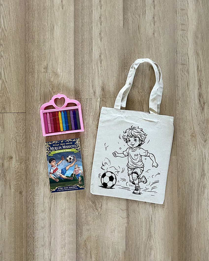 Champion DIY Coloring Soccer Champ Tote Bag | Set of 2 | 13 x 11 inches