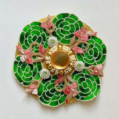 Panna Radiant Green in Festive Rangoli | 8 inches