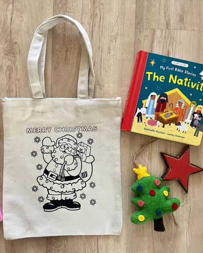 Diy Colouring Santa Claus Goody Bag