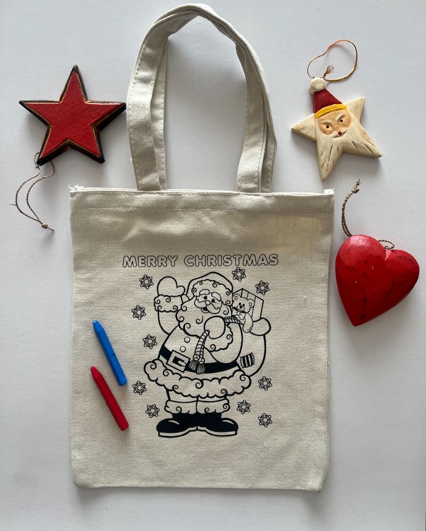 Diy Colouring Santa Claus Goody Bag