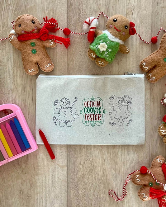 Diy Colouring Christmas Cookie Tester Pouch