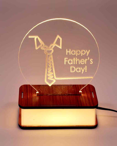 Posh Happy Father 3D Illusion Table Lamp | 17 x 5 inches