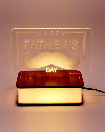 Dynamic Happy Father 3D Illusion Table Lamp | 17 x 5 inches