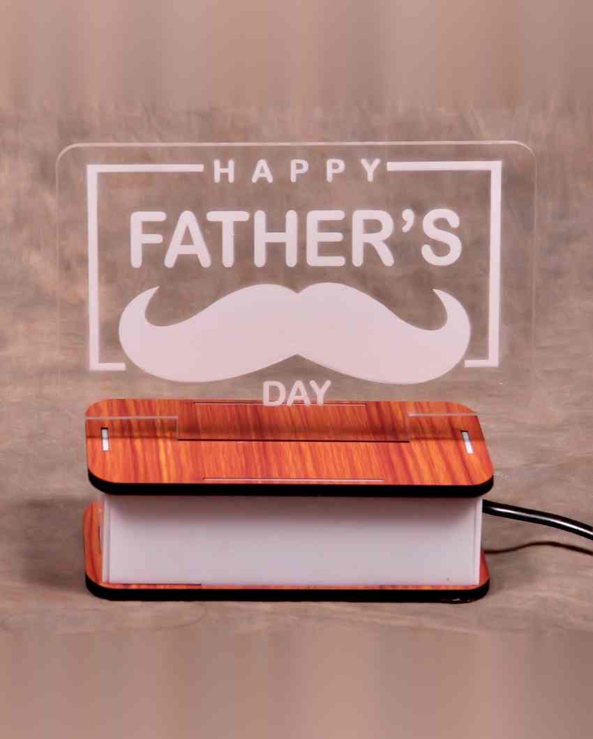 Dynamic Happy Father 3D Illusion Table Lamp | 17 x 5 inches