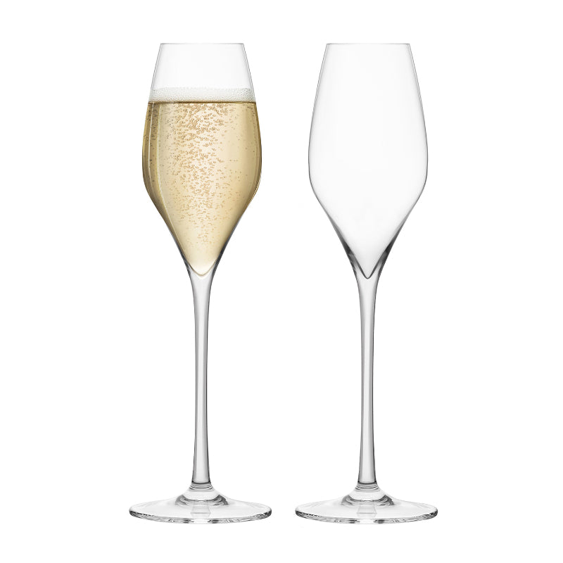 Champagne Lead-Free Crystal Glasses | Set of 2 Set of 2