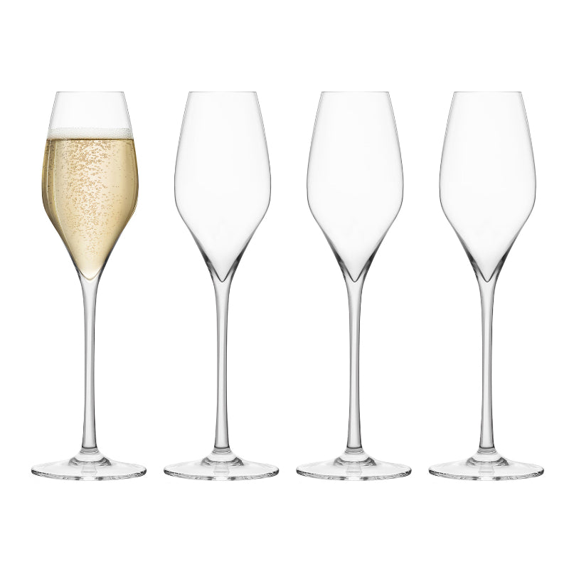 Champagne Lead-Free Crystal Glasses | Set of 2 Set of 4