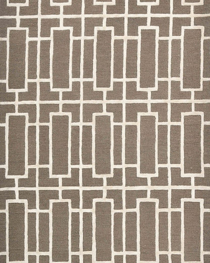 Striking Geometric Pattern Hand Tufted Carpet | 10 x 8 Feet