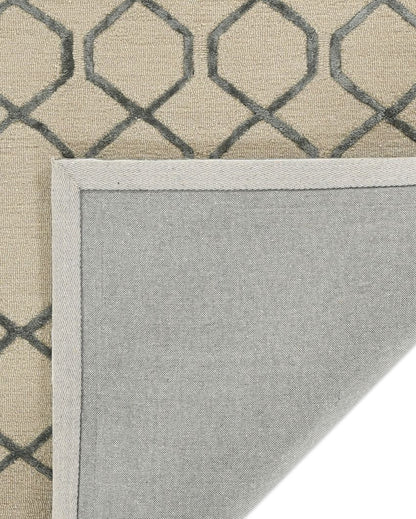 Modern Geometric Pattern Hand Tufted Carpet | 10 x 8 Feet