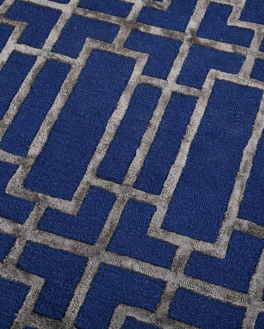 Striking Geometric Pattern Hand Tufted Carpet | 10 x 8 Feet