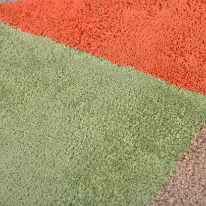 Beautiful Multicolor Shade Handmade Wool Area Carpet | 8 x 5 Feet