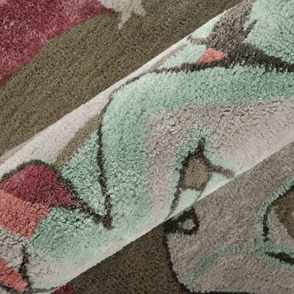 Beautiful Multicolor Shade Handmade Wool Area Carpet | 8 x 5 Feet