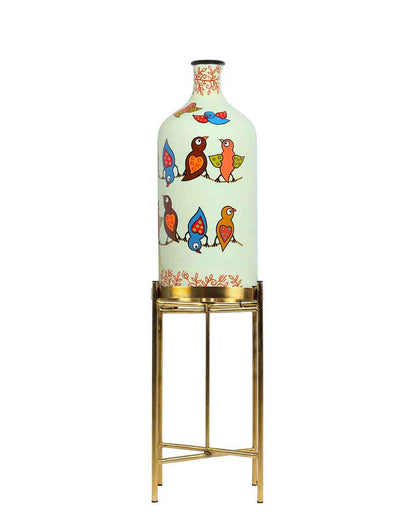 Vibrant Wings Glass Floor Lamp with Stand | 11 x 41 inches