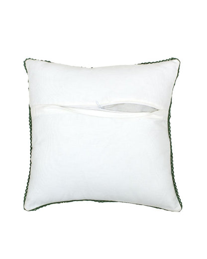 Lotus Printed Cotton Cushion Covers | 16 x 16 inches
