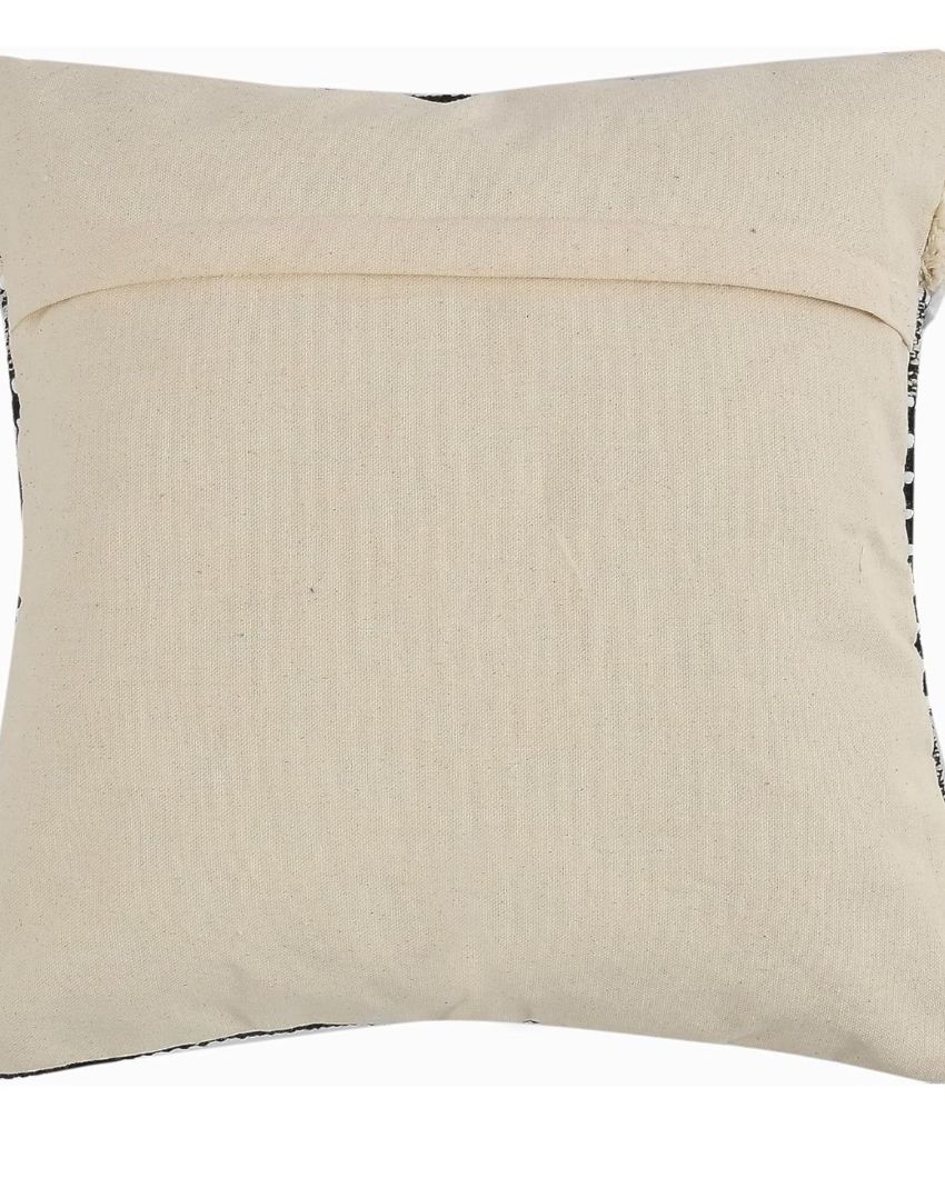 Blue Hand Woven Cotton Cushion Cover | 18 x 18 Inches