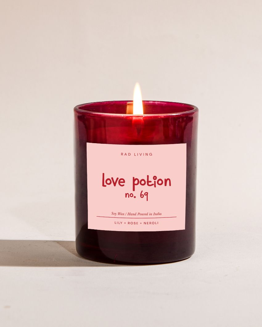 Love Potion No. 69 | Lily, Rose & Neroli Mix Scented Jar Candle | 7.62 x 7.62 cm / 3 x 3 inches