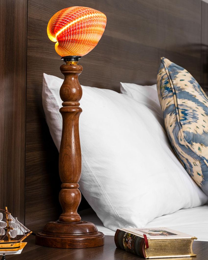 Elegant Multicolor Coconut Chippy Table Lamp | 6 x 20 inches