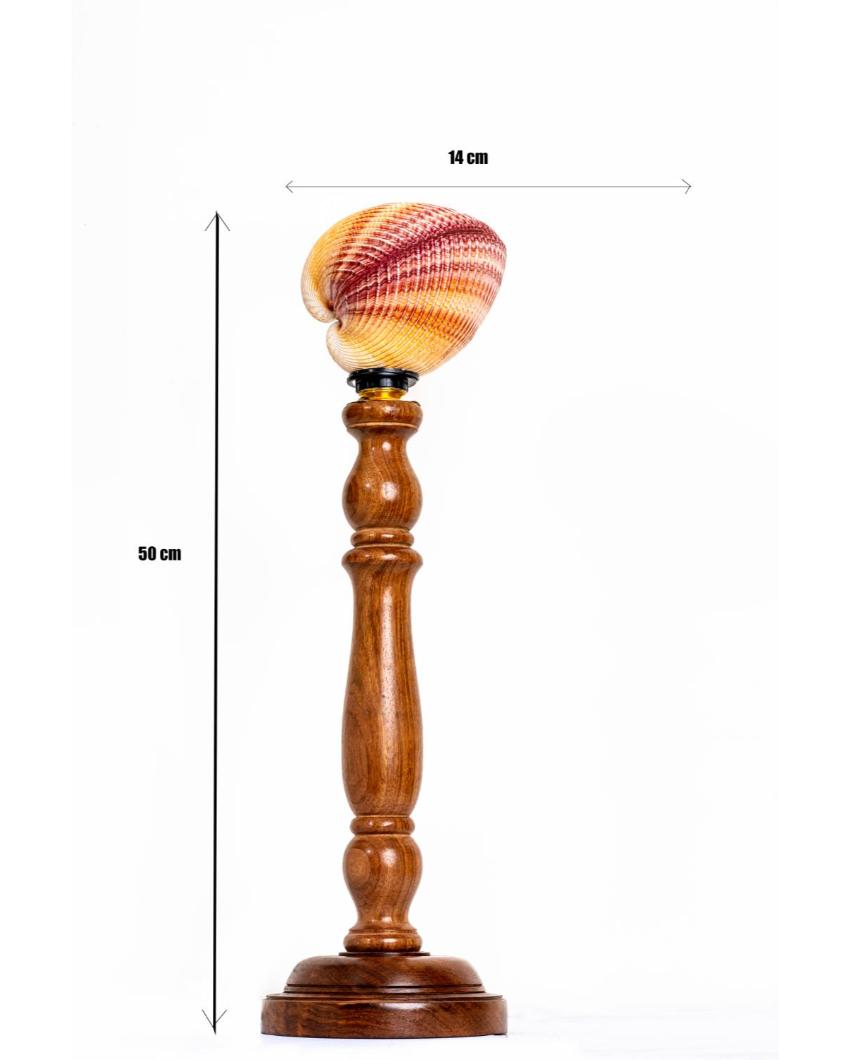 Elegant Multicolor Coconut Chippy Table Lamp | 6 x 20 inches