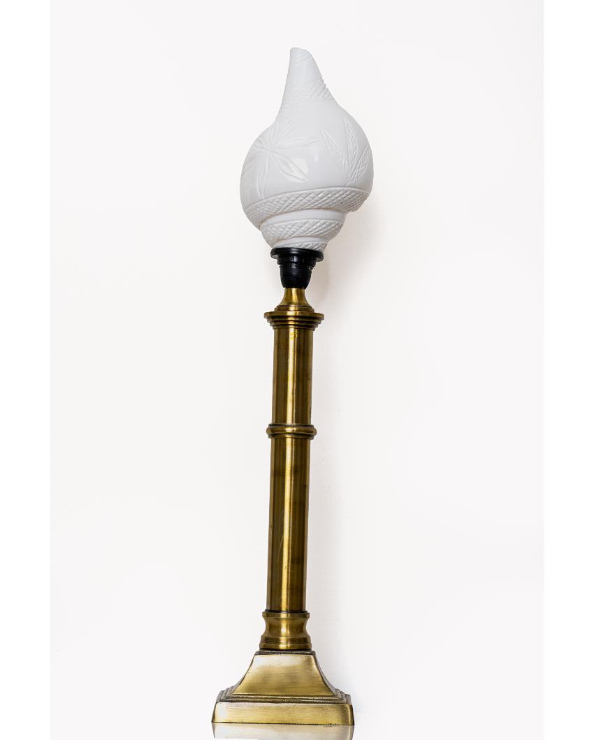 Divine Glow White Shank Shell Table Lamp | 5 x 24 inches