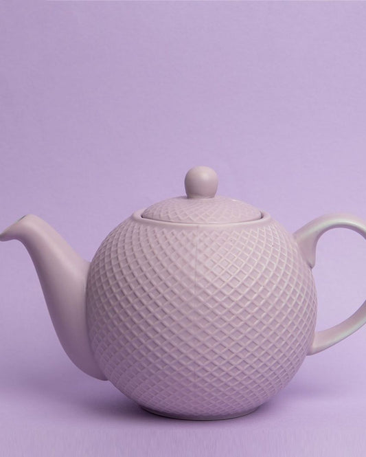 Globe Lilac Textured Teapot with Strainer Spout