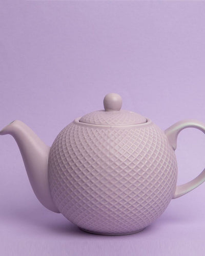 Globe Lilac Textured Teapot with Strainer Spout