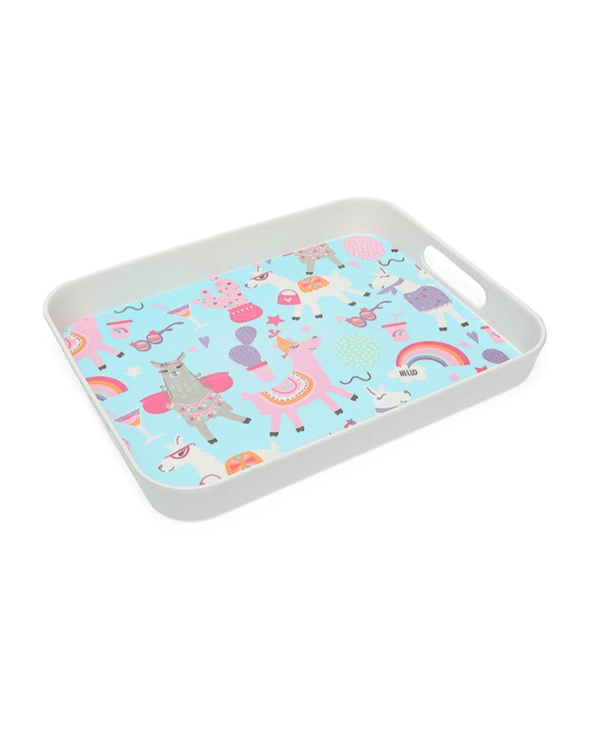 Unicorn Print Bamboo Fiber Kids Dinner Set