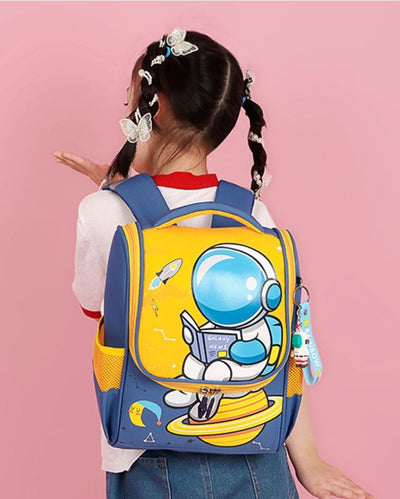 Cosmic Blue Astro Flap Early School Backpack | 10 x 5 x 13 inches