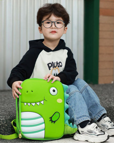 Playful Smiling Dino Early Learning Kids Backpack | 10 x 3 x 13 inches