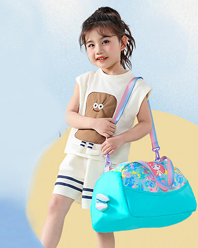 Enchanting Mint Mermaid Theme 26L Kids Duffel Bag | 17 x 7 x 10 inches