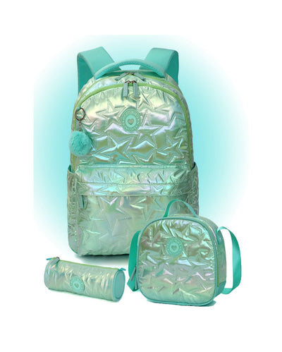 Shiny Star 3-Piece Kids Backpack Set | 14 x 6 x 17 inches