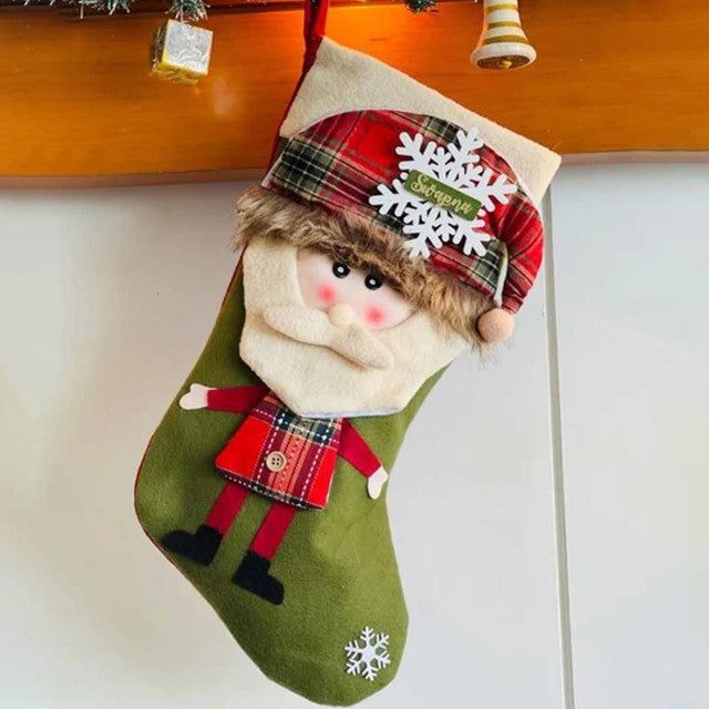 Jolly Big Santa Face Christmas Stocking | 22 x 10 x 5 inches