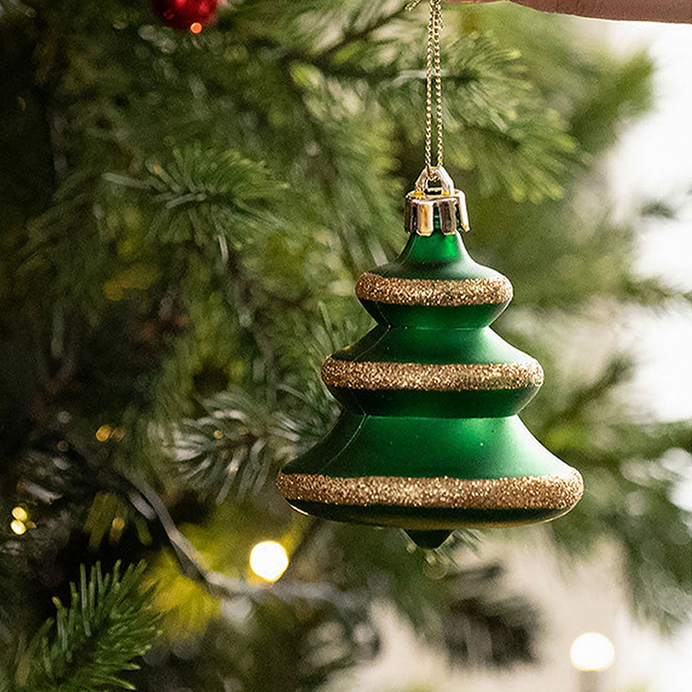 Classic Red Green & Gold Poinsettia Themed X Mas Balls Christmas Decoration | 14 x 5 x 12 inches