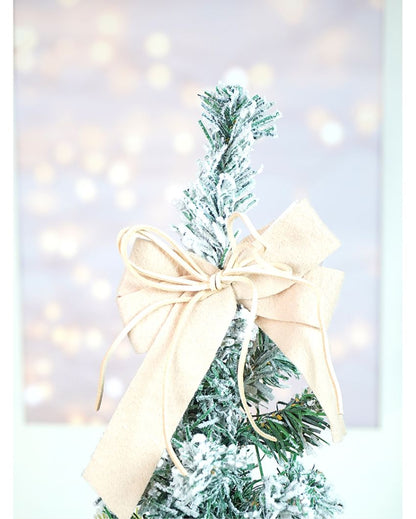 Swirl Frosted Bushy Christmas Tree With Balls & Ornaments | 2 Feet | 24 inches