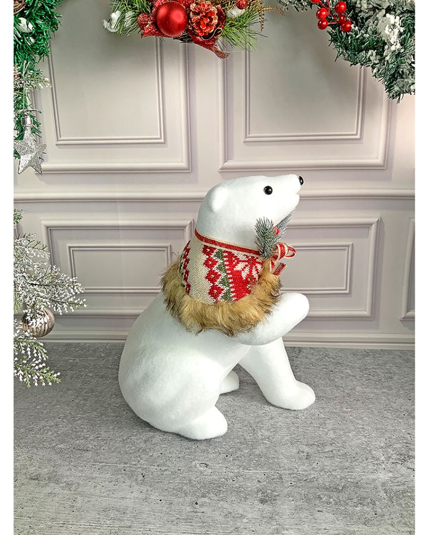 Winter Bears Showpiece Christmas Decoration Combo | Pack Of 2