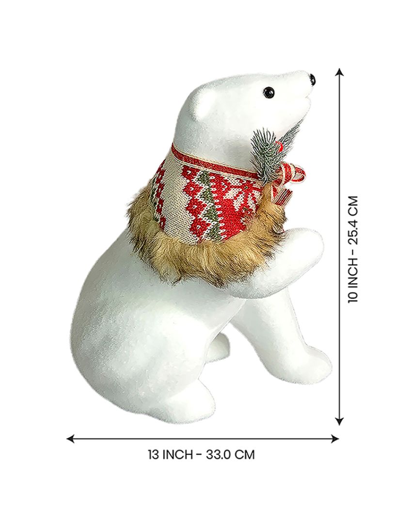 Winter Bears Showpiece Christmas Decoration Combo | Pack Of 2