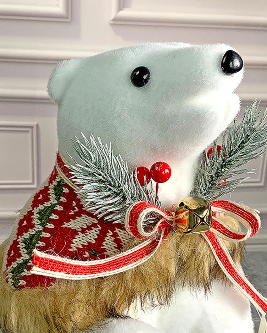 Winter Bears Showpiece Christmas Decoration Combo | Pack Of 2