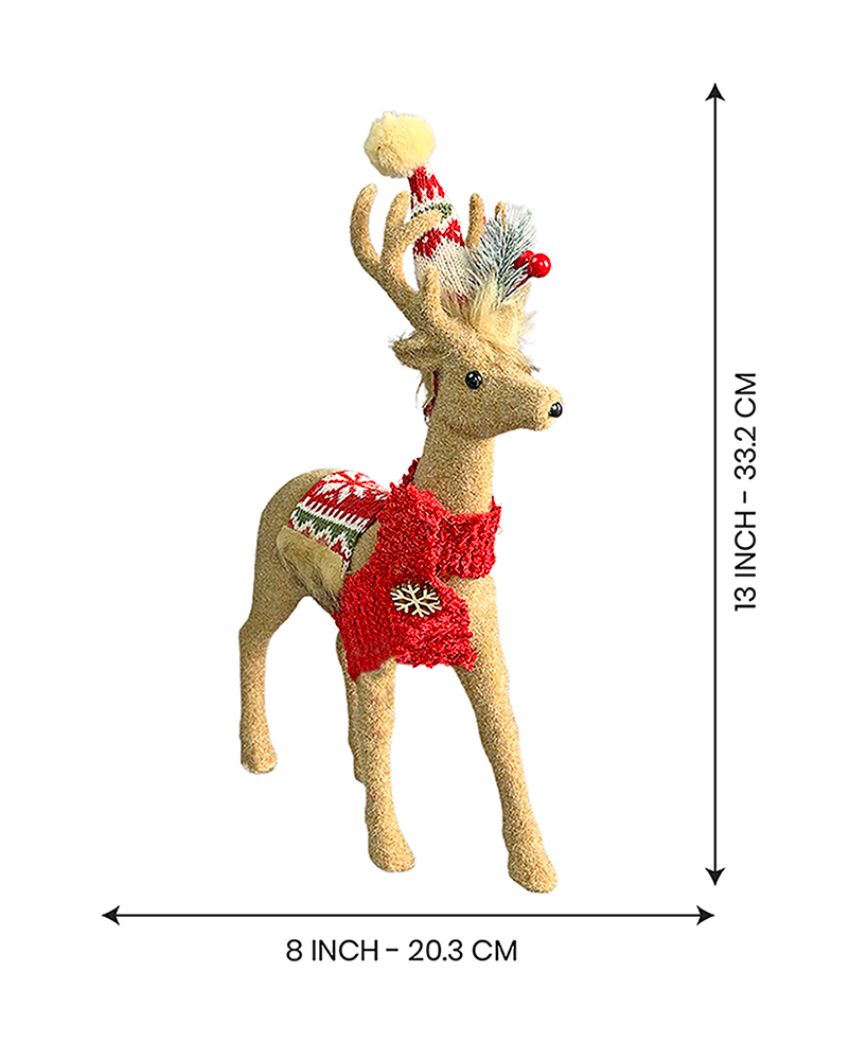 Deer Showpiece Christmas Decoration Combo | Pack Of 2