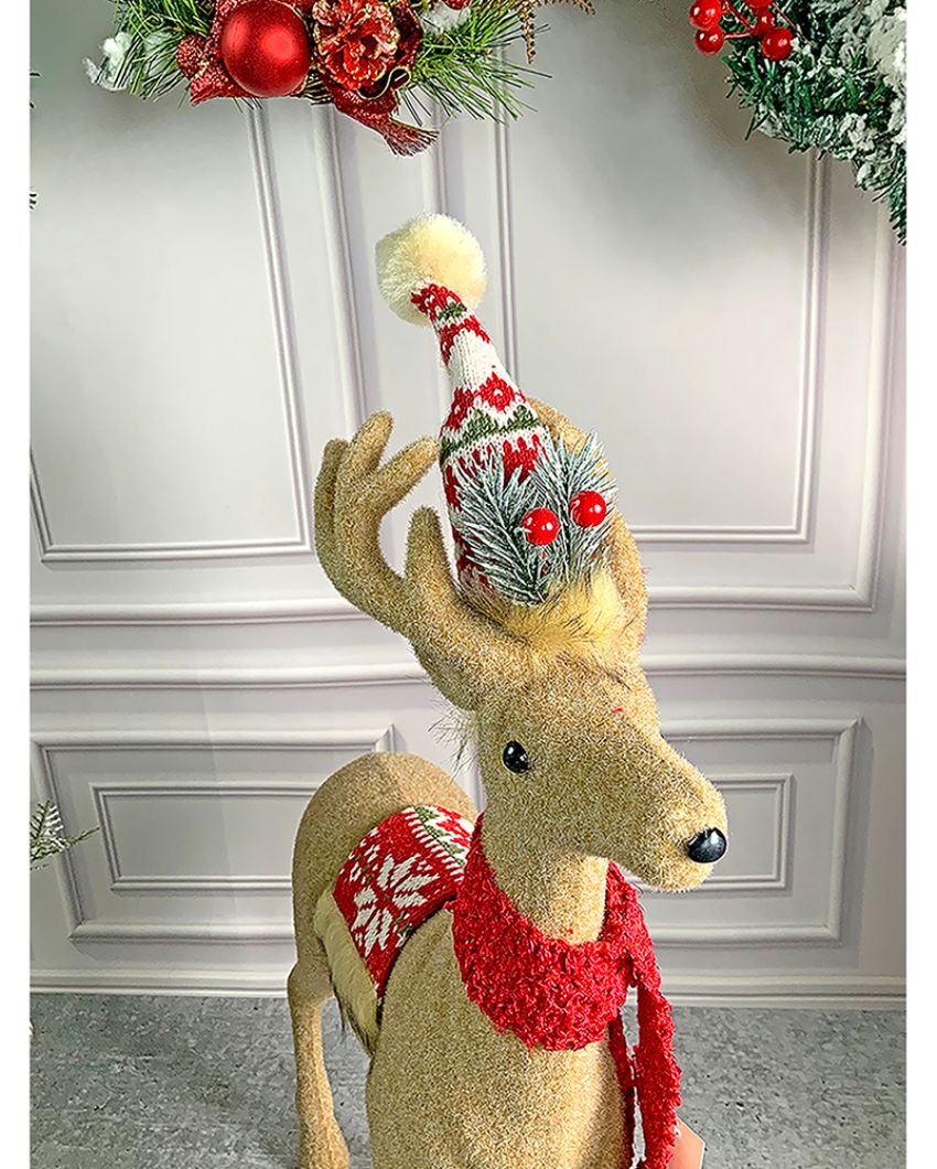 Deer Showpiece Christmas Decoration Combo | Pack Of 2