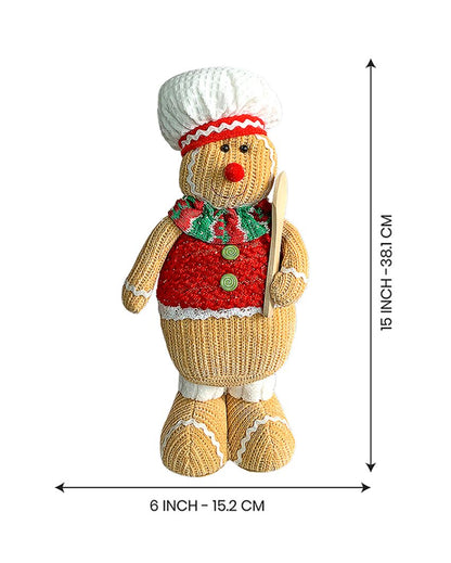 Gingerbread Man Showpiece Christmas Decoration Combo | Pack Of 2 | 6 x 15 inches