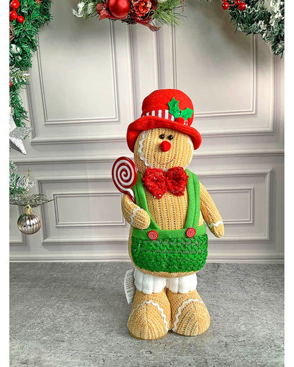 Gingerbread Man Showpiece Christmas Decoration Combo | Pack Of 2 | 6 x 15 inches