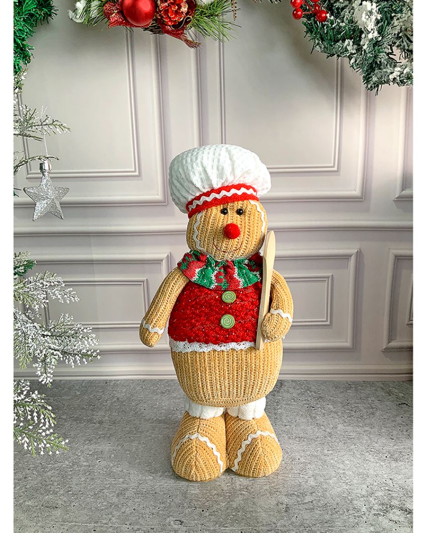 Gingerbread Man Showpiece Christmas Decoration Combo | Pack Of 2 | 6 x 15 inches