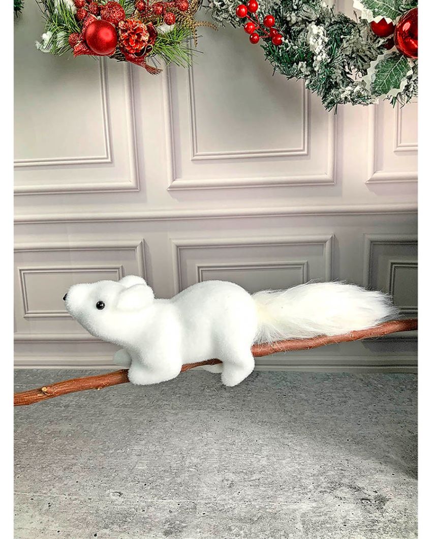 Squirrel Showpiece Christmas Tree Decoration | Set of 2 | 20 x 12 inches