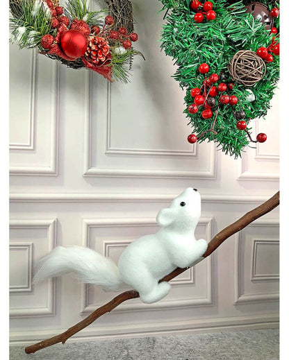 Squirrel Showpiece Christmas Tree Decoration | Set of 2 | 20 x 12 inches