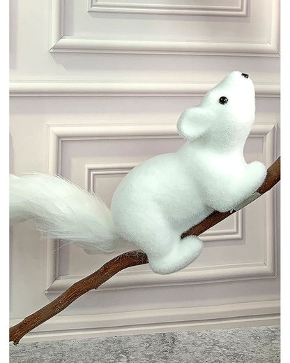 Squirrel Showpiece Christmas Tree Decoration | Set of 2 | 20 x 12 inches