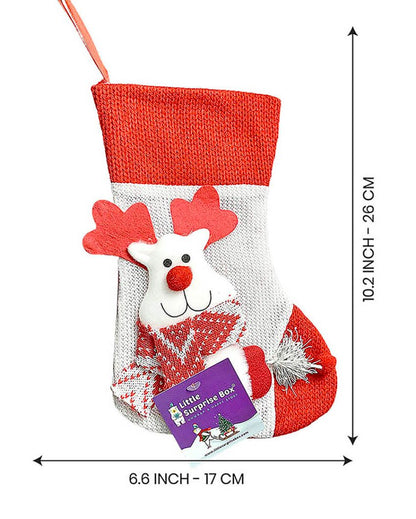 3D Stockings For Gifts & Christmas Decor | 3 Pieces Combo | 7 x 10 inches