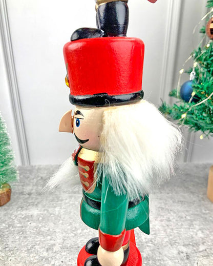 3 Tier Stacked Wooden Nutcracker Christmas Table Décor | 16 x 4 inches