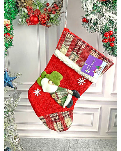 3D Christmas Stockings For Gifts & Decor | Set of 3 | 9 x 13 inches