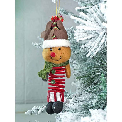 Spring Reindeer Santa Snowman Christmas Tree Ornaments Combo | Pack Of 3 | 4 x 3 x 5 inches