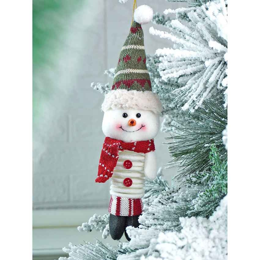 Spring Reindeer Santa Snowman Christmas Tree Ornaments Combo | Pack Of 3 | 4 x 3 x 5 inches