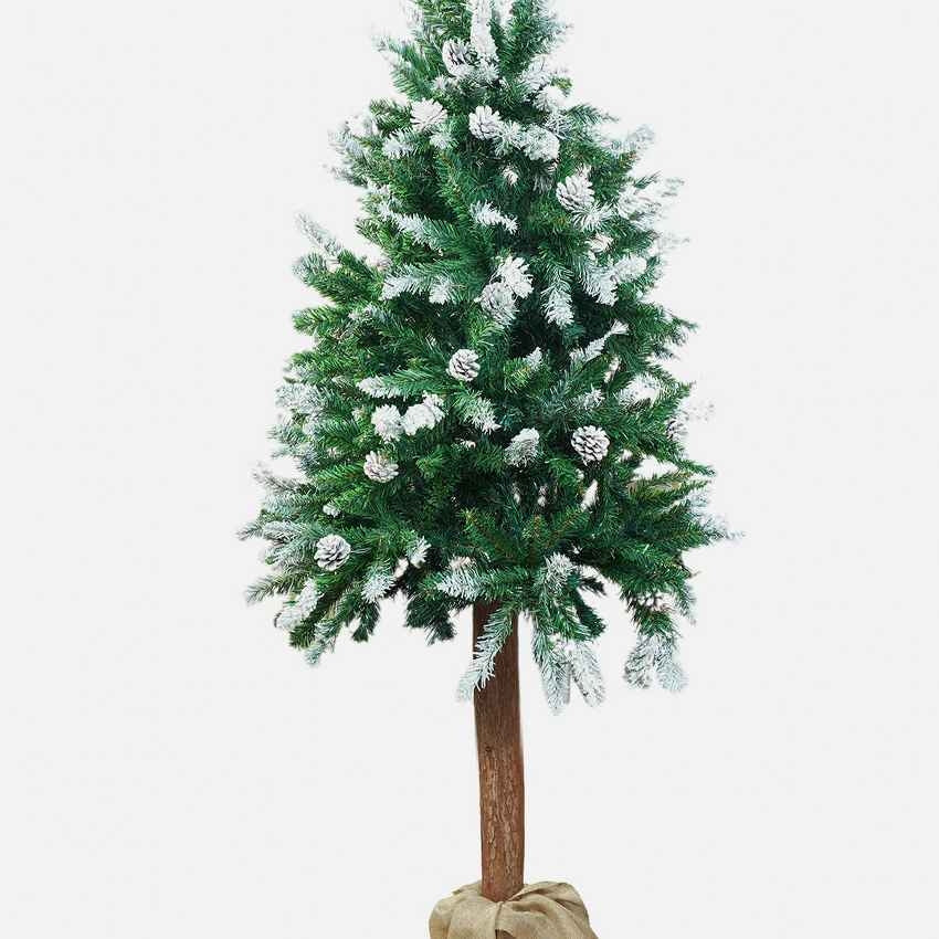 Wooden Bark Artificial Christmas Tree Accent Decoration | 38 x 71 inches